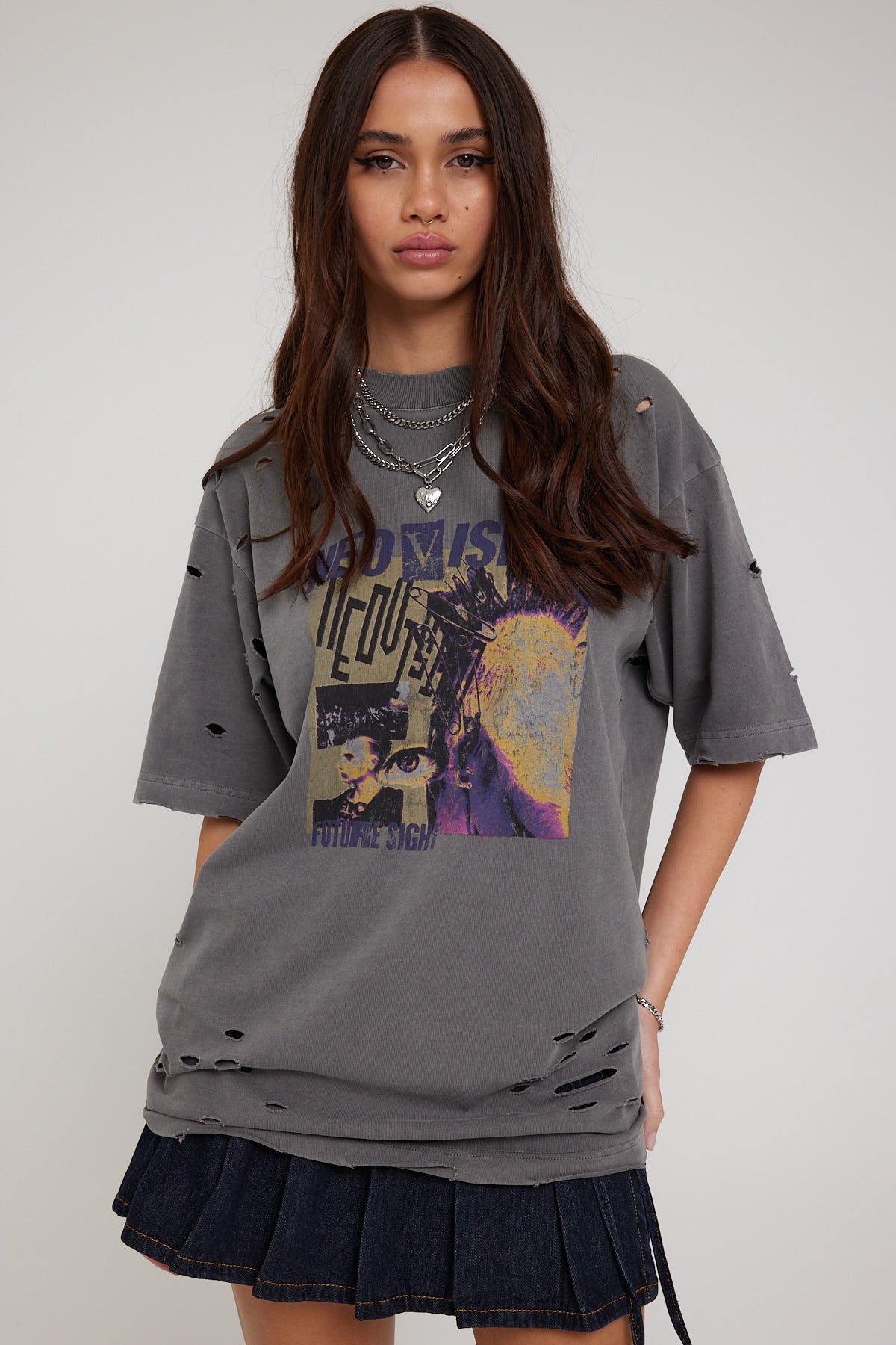 Neovision Dystopia Oversize Tee Grey