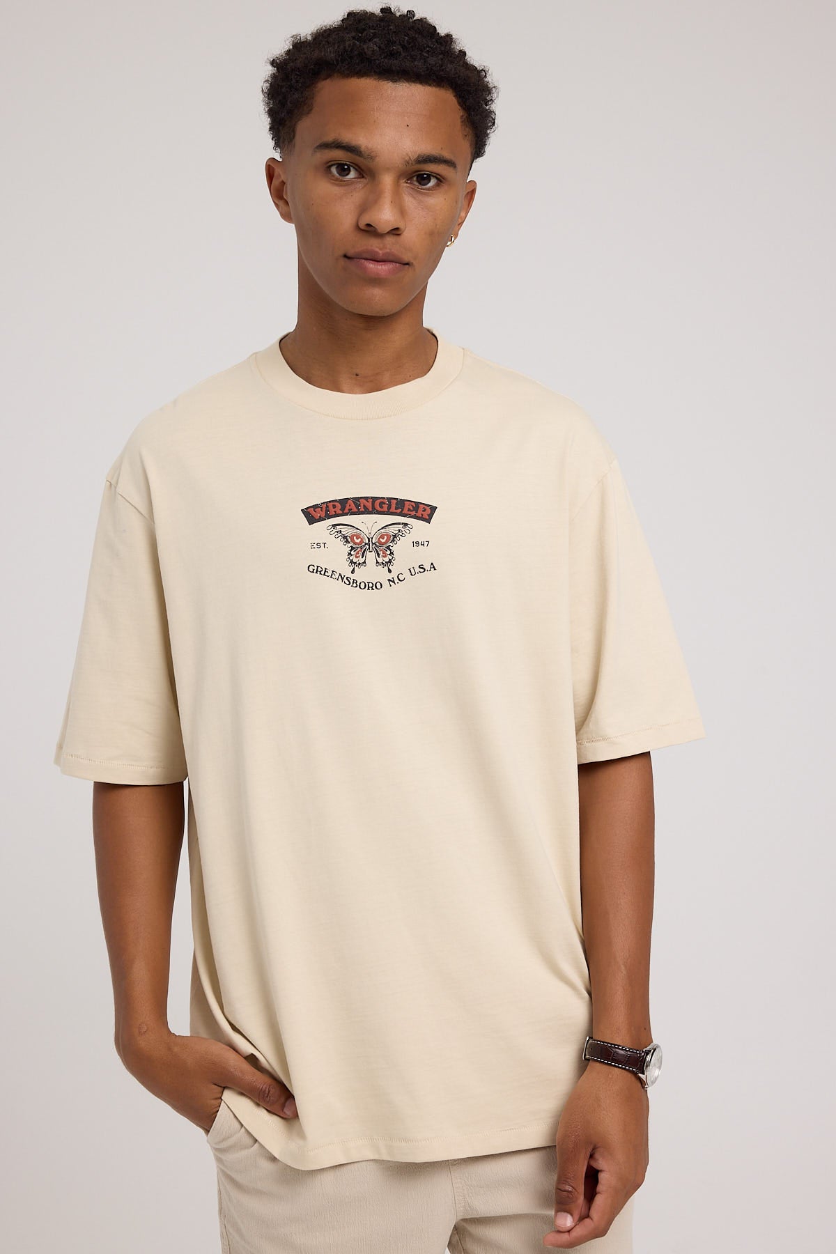 Wrangler Wingfire Slacker Tee Cream