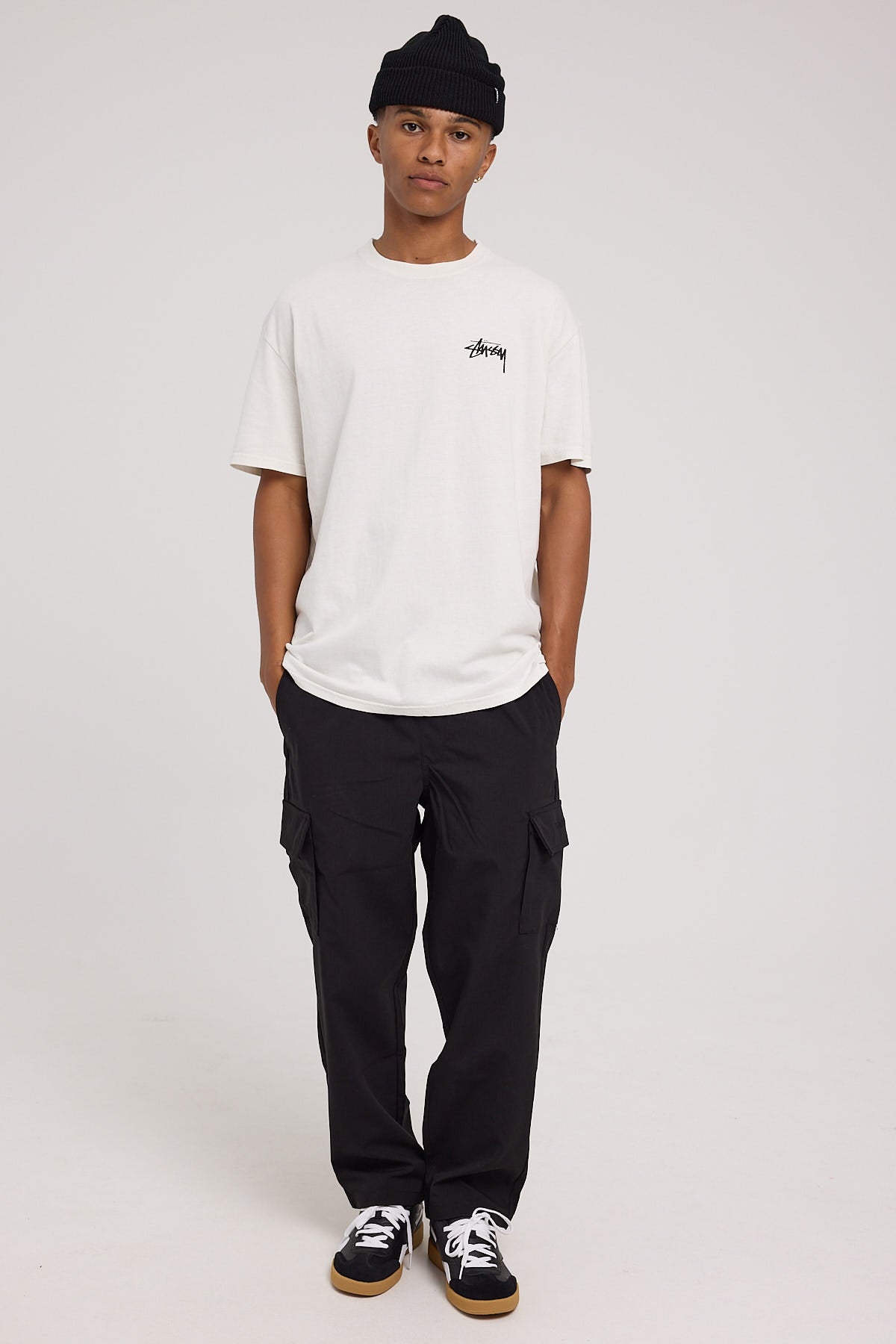 Stussy Fuzzy Dice SS Tee White