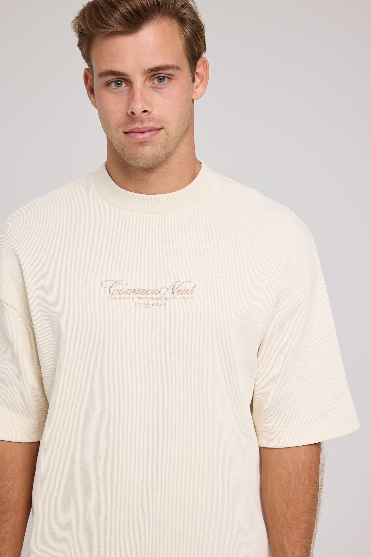 Common Need Heritage Waffle Easy Tee Cream