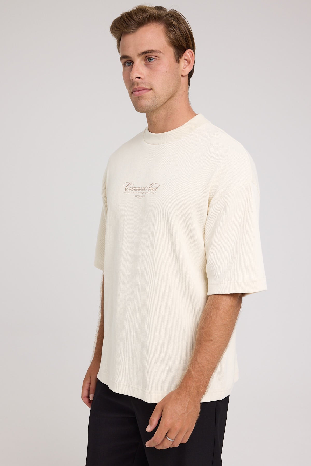 Common Need Heritage Waffle Easy Tee Cream