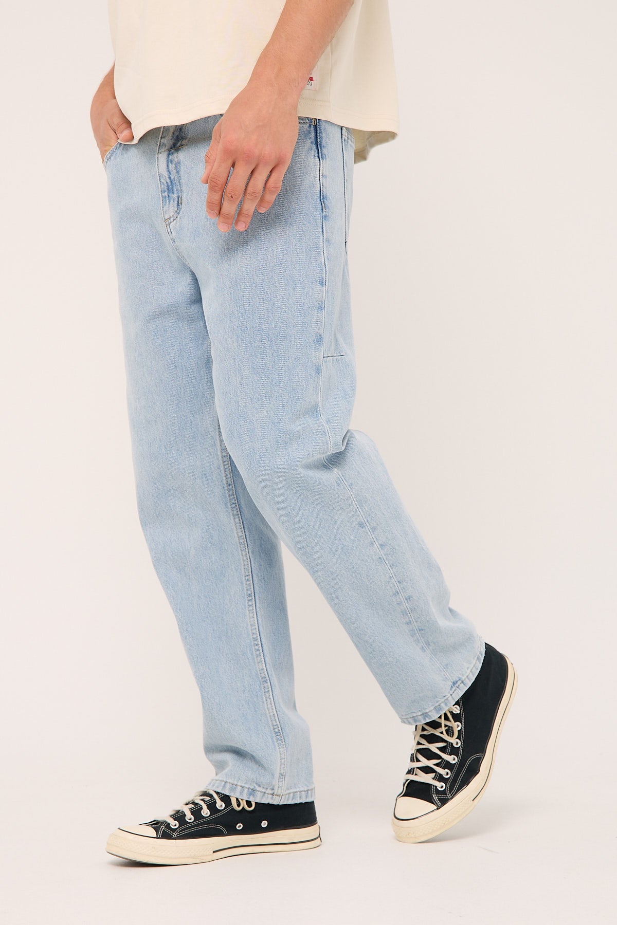Thrills Slacker Denim Jean Light Blue Denim